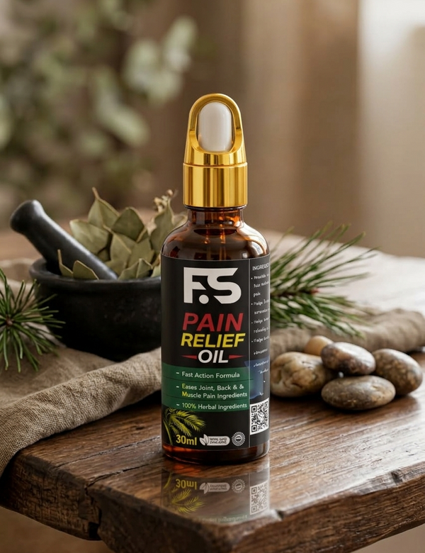 F.S Pain Relief Oil 30ml – Fast Acting Herbal Oil for Joint, Back & Muscle Pain Relief